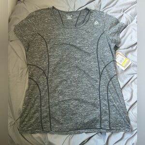 Reebok Gray Short Sleeve Slim Fit T-Shirt